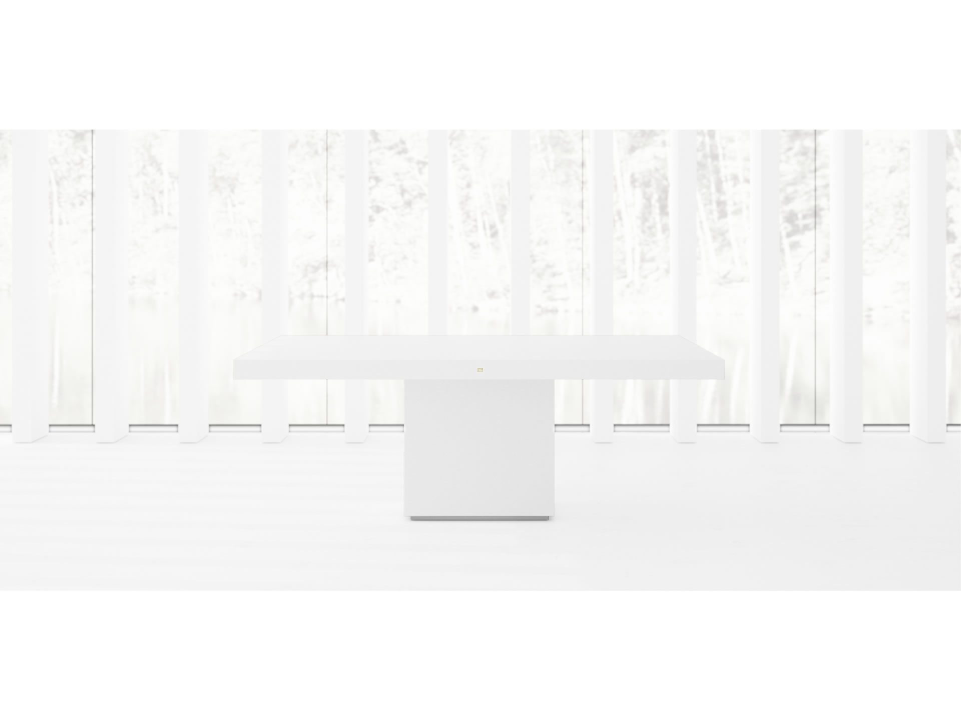 RECHTECK CONFERENCE TABLE II Extraordinary White Meeting Table Square