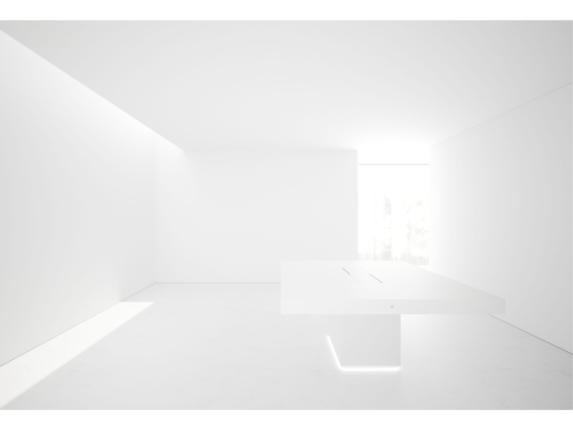 RECHTECK CONFERENCE TABLE II I Sublime White Meeting Table