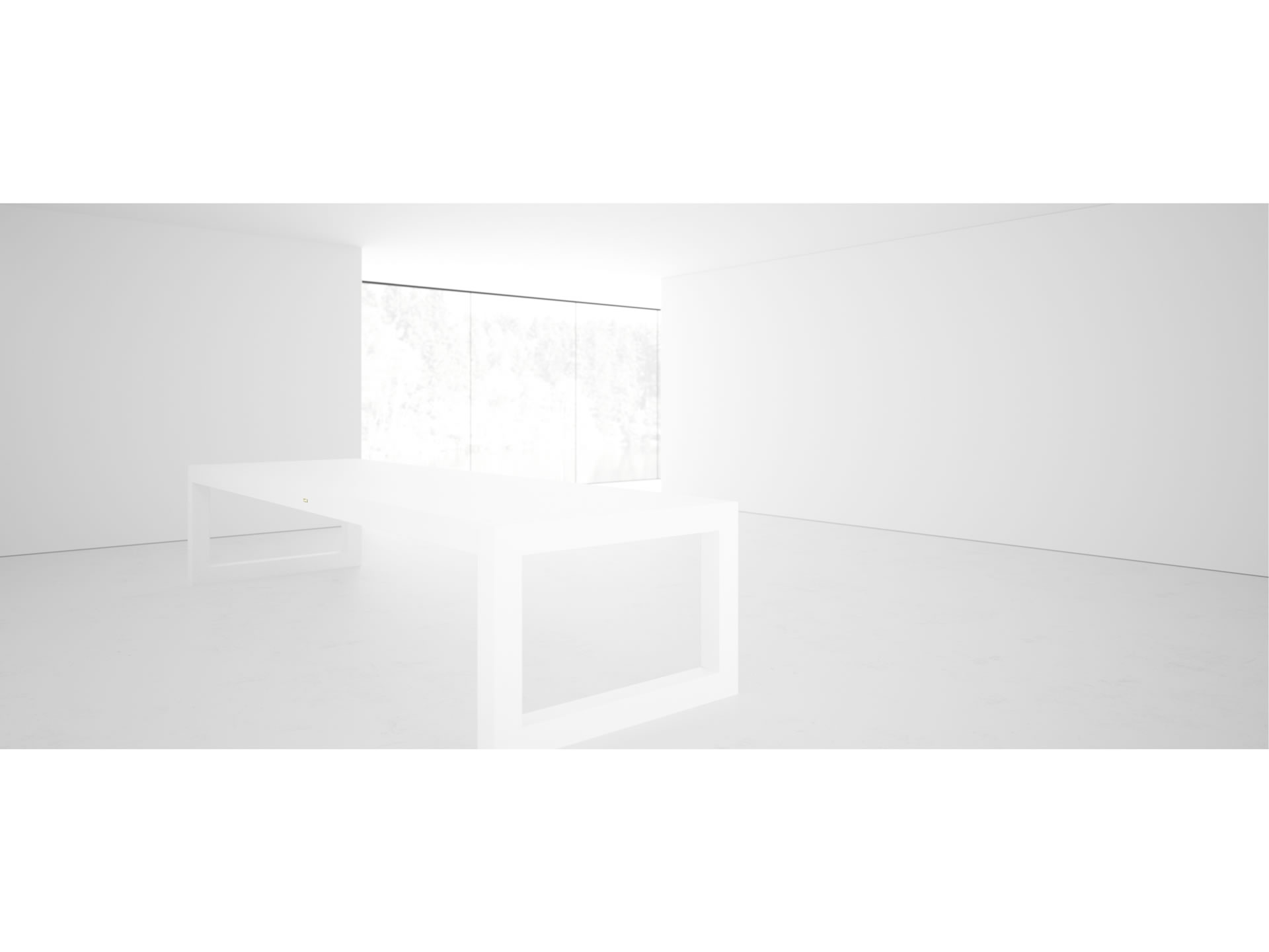 RECHTECK TABLE III Extraordinary White Bar Table with Frame Legs