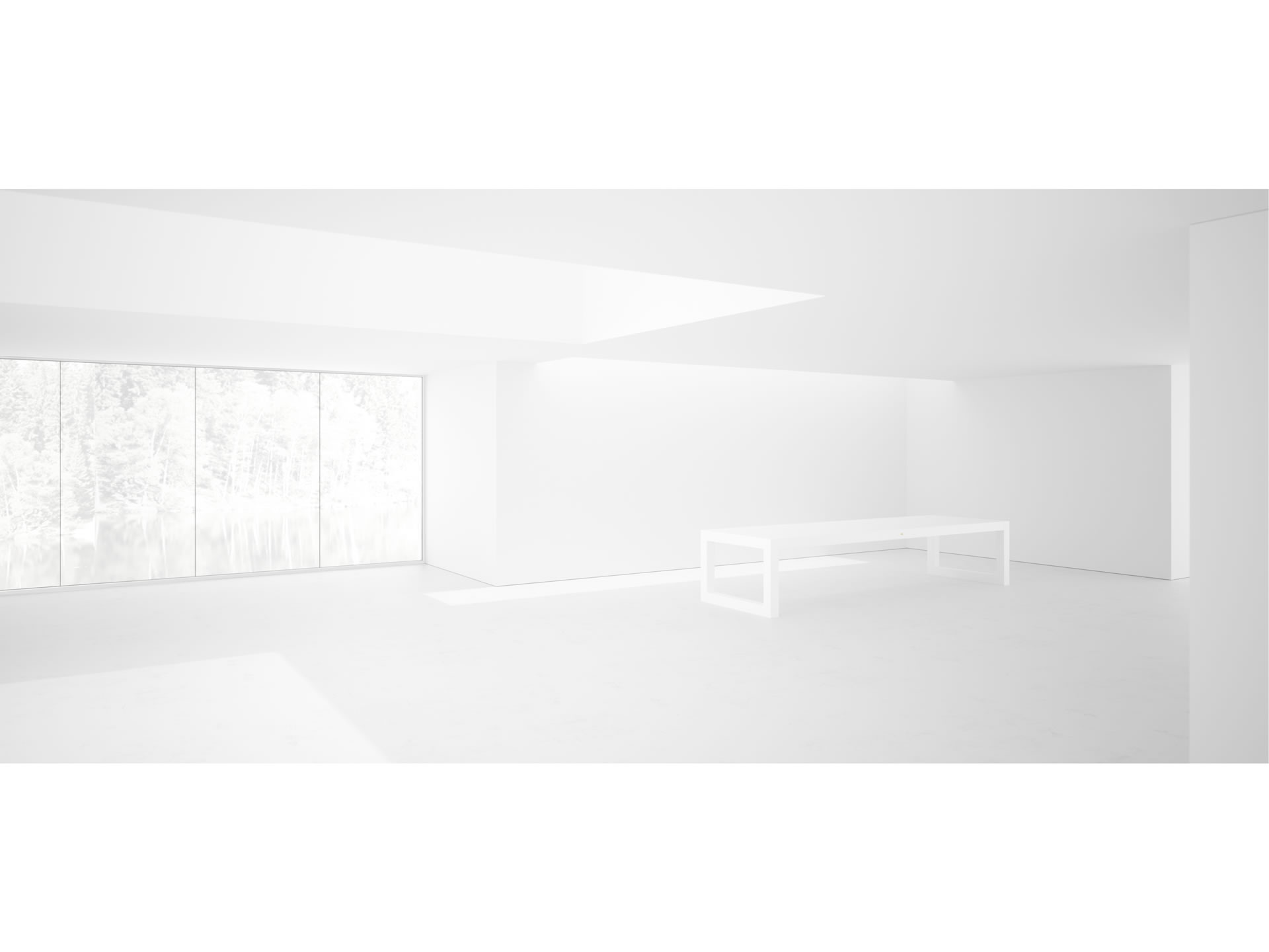 RECHTECK TABLE III Sublime White Bar Table with Frame Legs