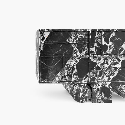 Sideboard Marble Black White FS13