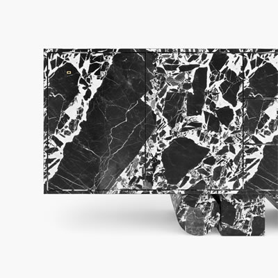 Sideboard Marmor Schwarz Weiss FS4