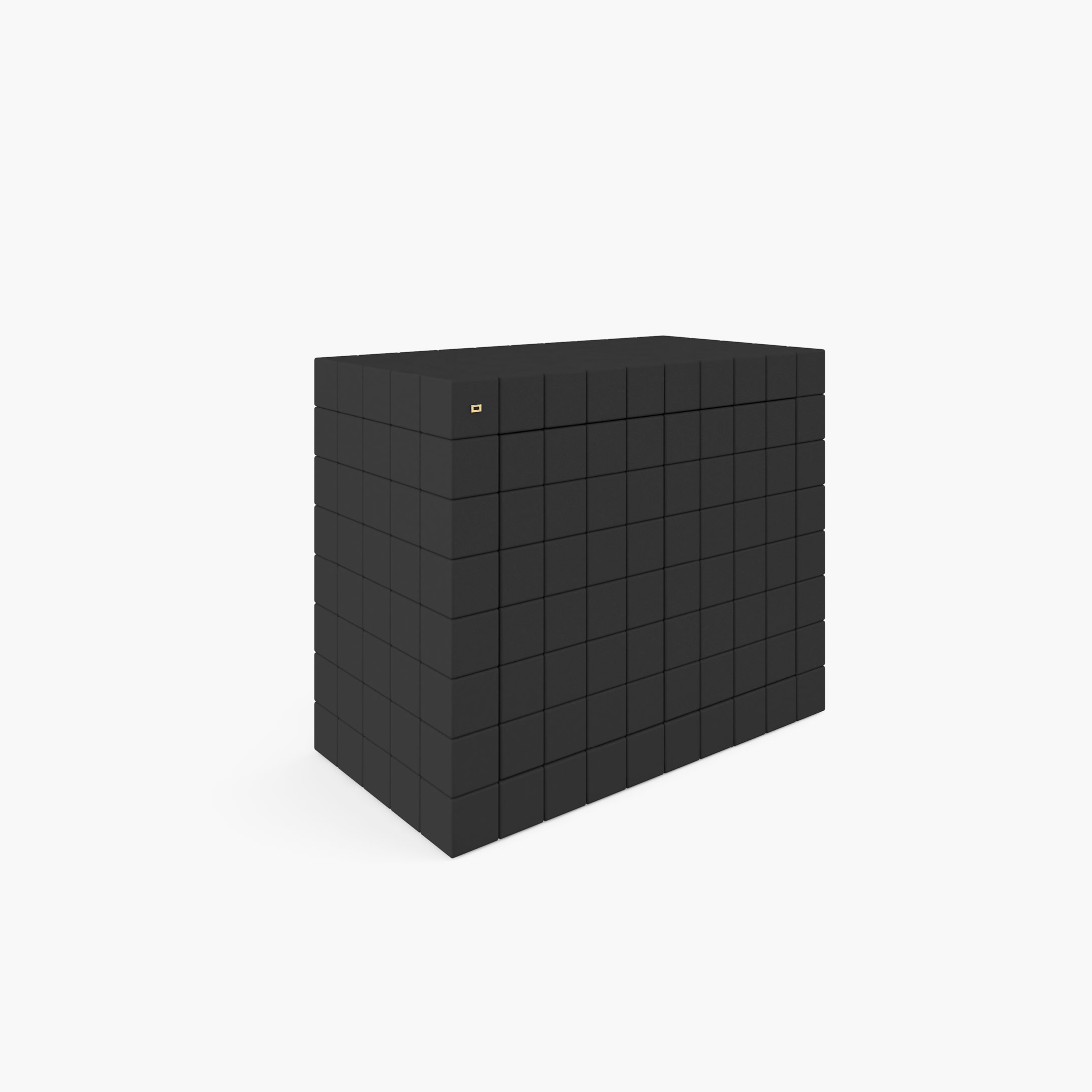 Sideboard of cubes Leather Black high end Living Room modern art Consoles  Sideboards FS 10 FELIX SCHWAKE