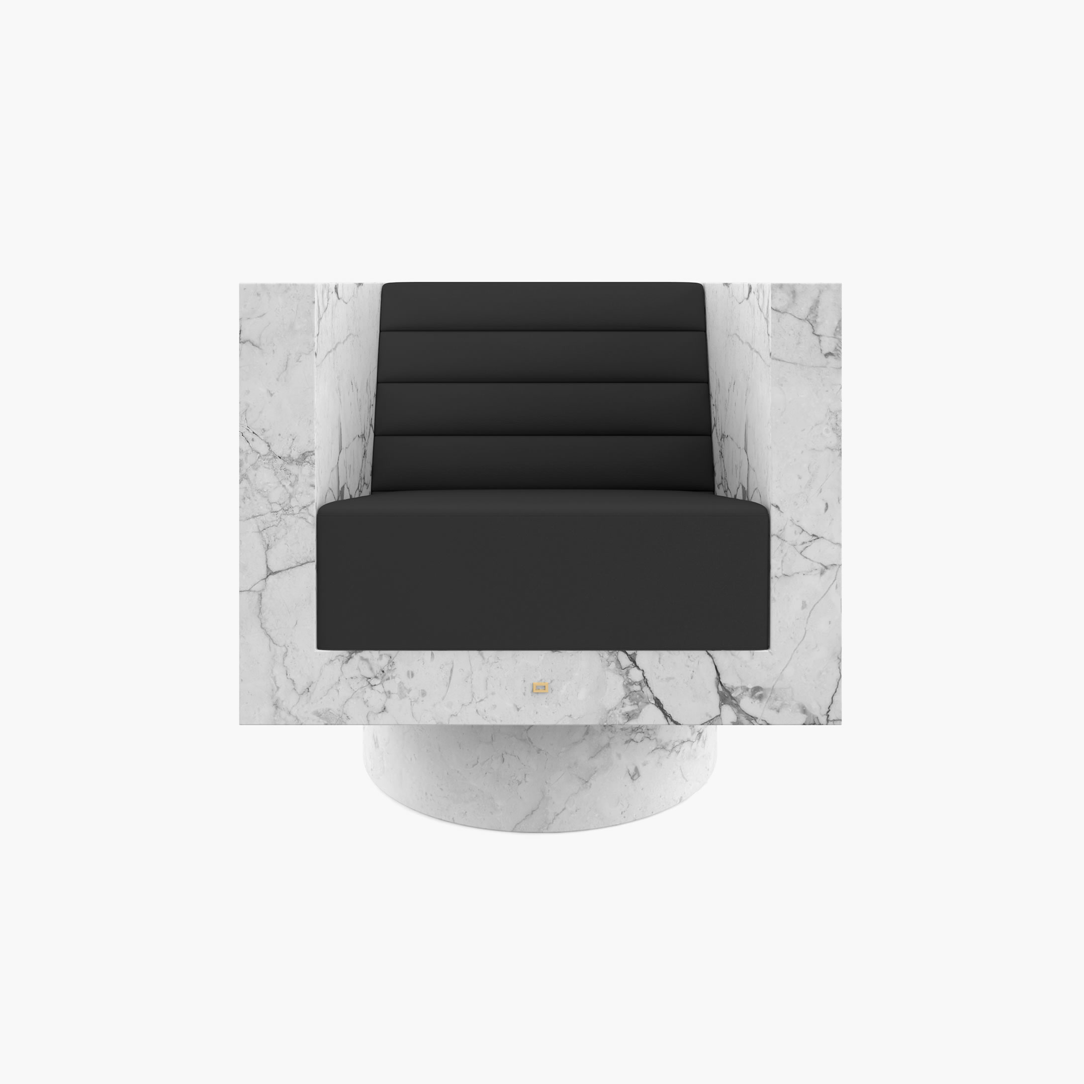 Stuhl mit Armlehnen Weiss Arabescato Marmor Kunst Living Room Kunstwerke Stuehle  Baenke FS 404 FELIX SCHWAKE