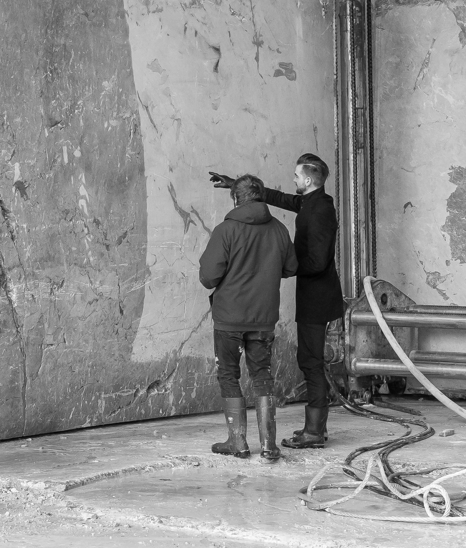 artist choosing marble felixschwake